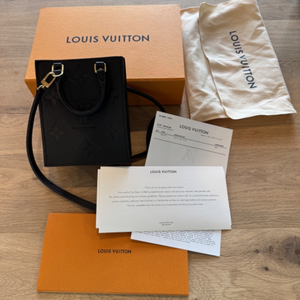 Louis Vuitton Black Empreinte Petit Sac Plat - Picture 2 of 9